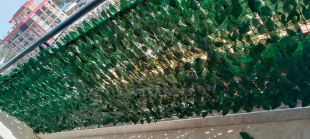 Leafy Green Artificial Plants for Balcony Privacy Fencing