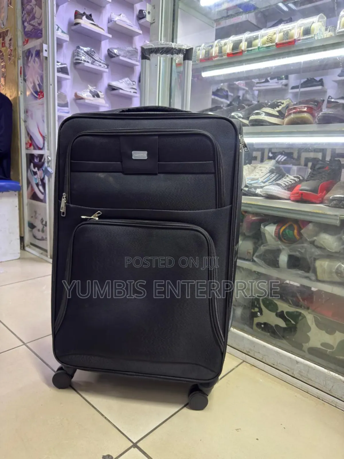 Large Size Fabric Rubber Suitcase