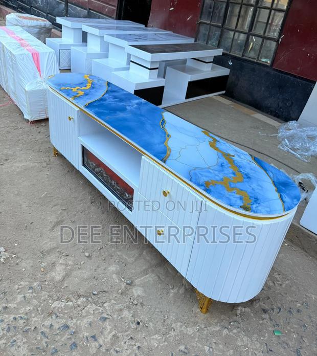 5.5fts With Fireplace and Marble Coating Tv Stand - main view