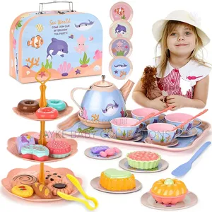  Unicorn Tin Tea Set for Kids – Pretend Play Toy