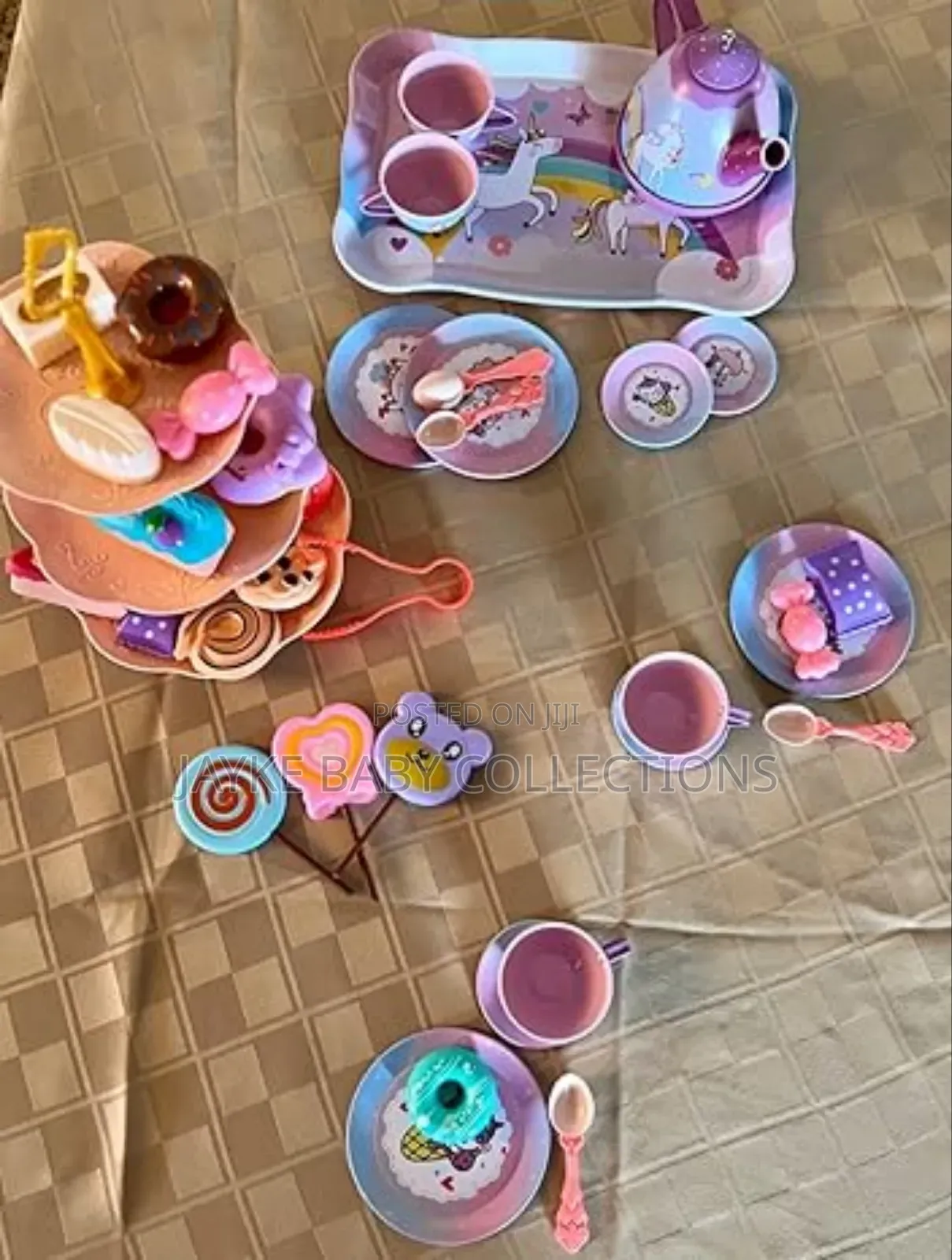  Unicorn Tin Tea Set for Kids – Pretend Play Toy