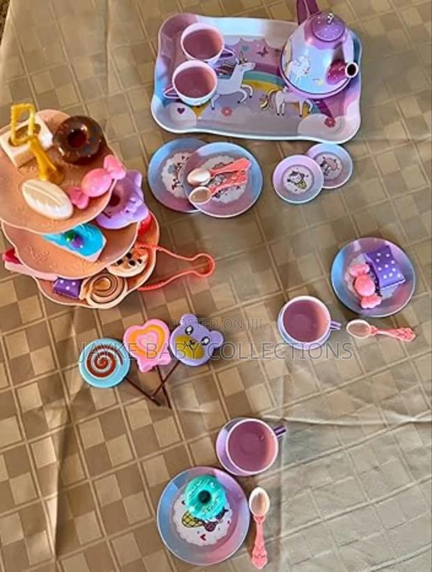  Unicorn Tin Tea Set for Kids – Pretend Play Toy - thumbnail 4