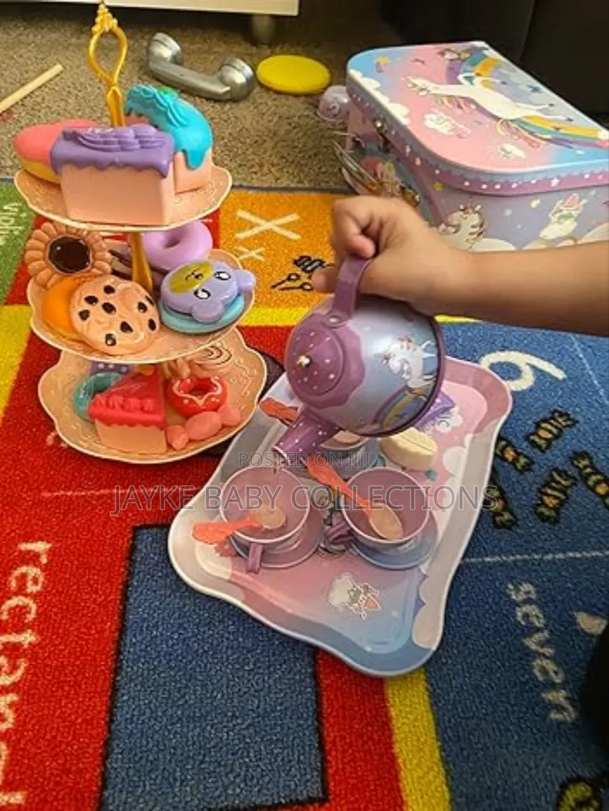  Unicorn Tin Tea Set for Kids – Pretend Play Toy