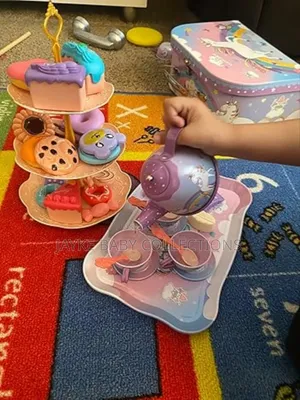  Unicorn Tin Tea Set for Kids – Pretend Play Toy