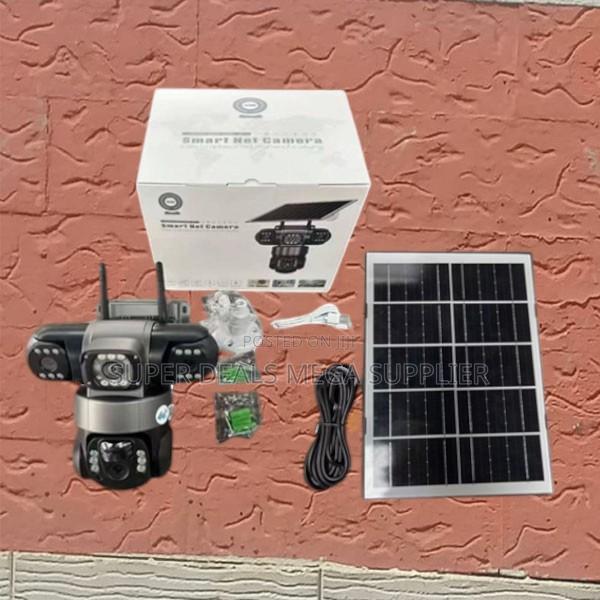 V380 Pro 4g Solar Camera With 4 Lens Eyes and Hd Two Way Audio