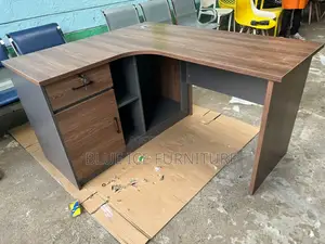 Extensive Bimported L-Shaped Office Desk