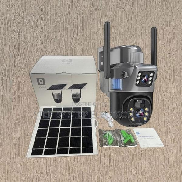 4g Sim PTZ Outdoor Solar Camera Dual Lens Human Motion Detection