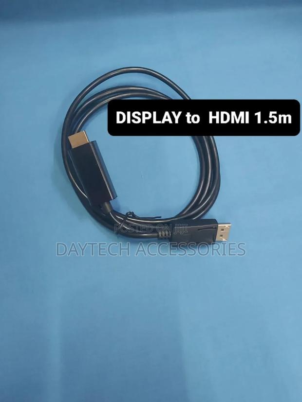 Display Port Dp to Hdmi Cable Adapter Hd 1.5m - Black Normal - main view