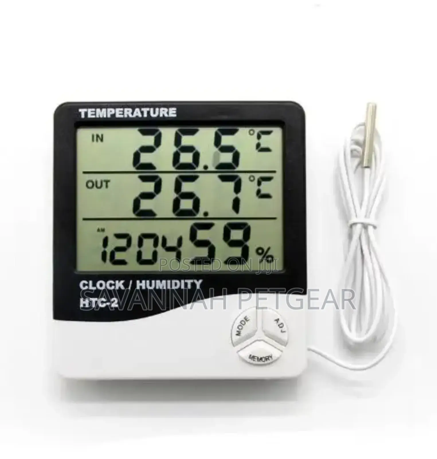 Electronic Temperature and Humidity Thermometer With Probe