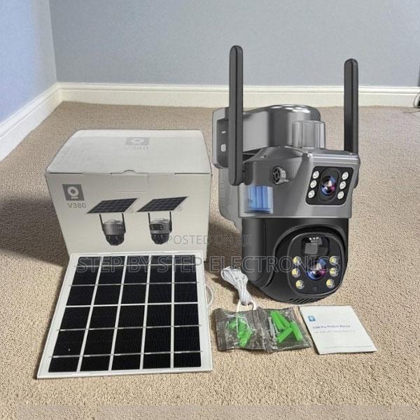 Smart 4g PTZ Rotating Camera Solar Powered Dual Lens Night Vision