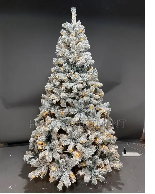 6ft (180cm) PVC Christmas Tree With 600tips, 250 Led Light, Metal Feet
