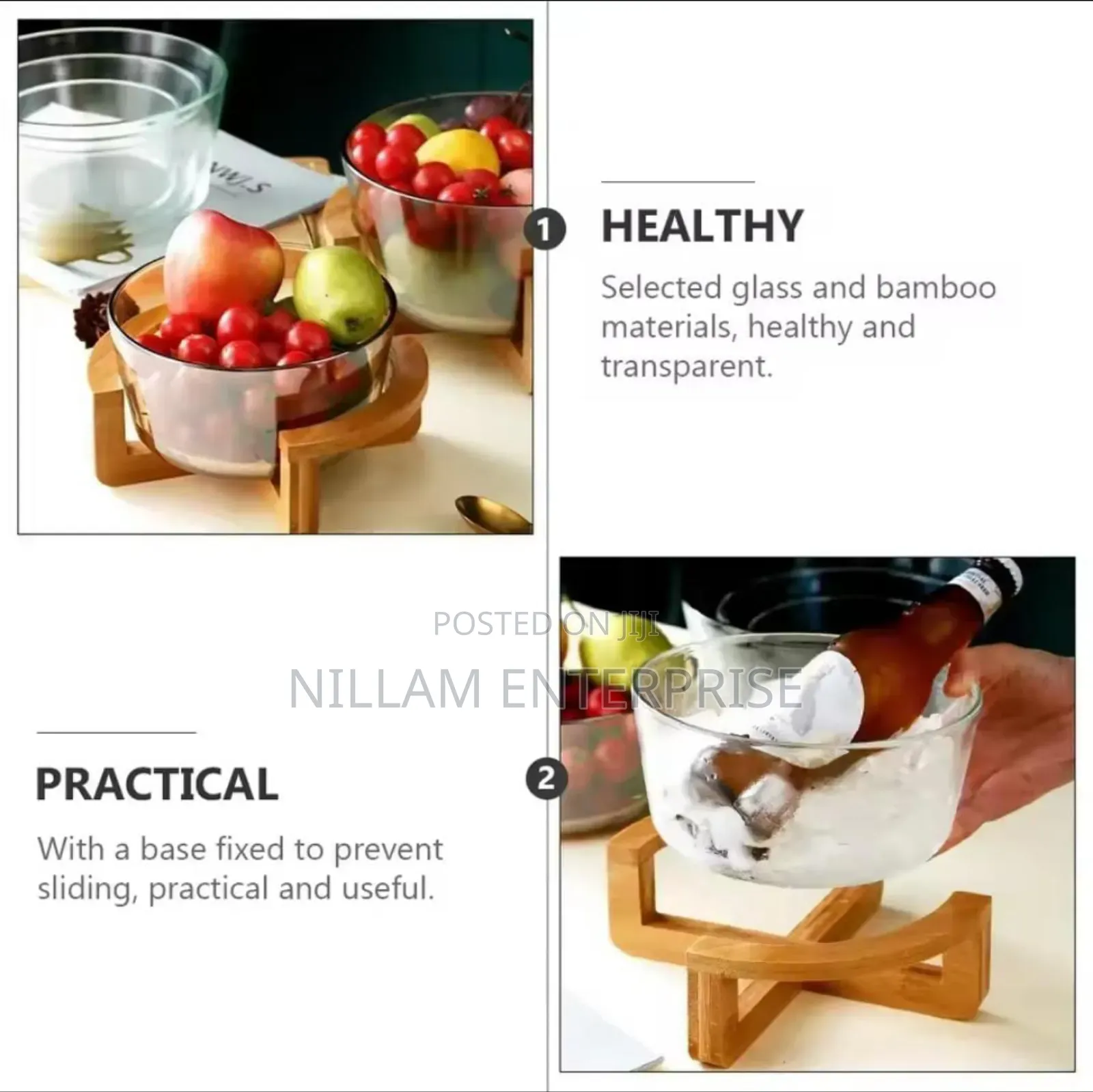 Borosilicate Glass Salad Bowl
