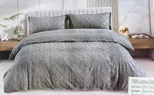 6pc Tufted Duvet Cover 6*6/Luxury Bedding Set