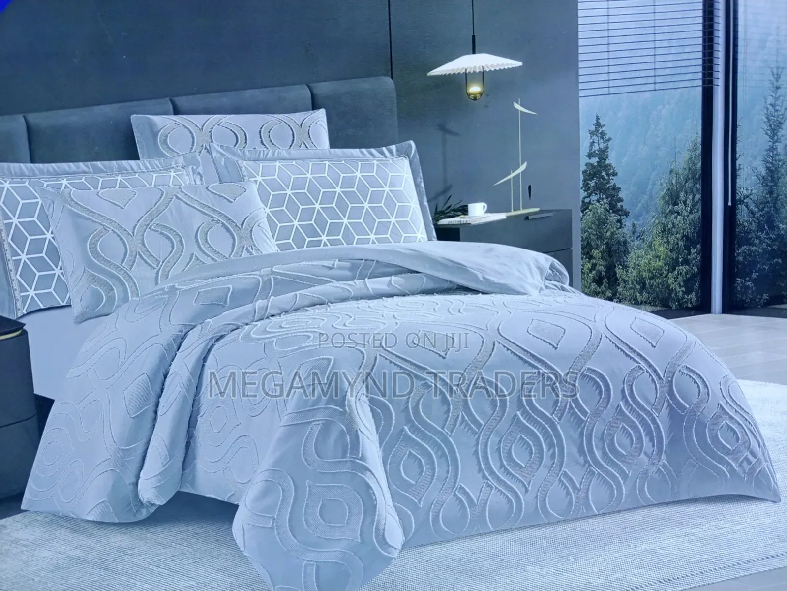 6pc Tufted Duvet Cover 6*6/Luxury Bedding Set