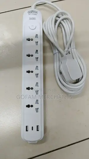 Heavy Duty 5way Extension With 2usb Port and Type C Ports- St7735u