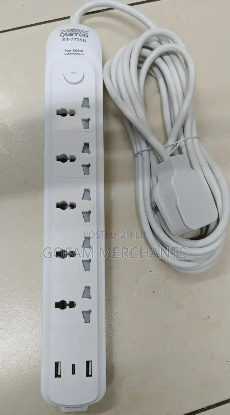 Heavy Duty 5way Extension With 2usb Port and Type C Ports- St7735u
