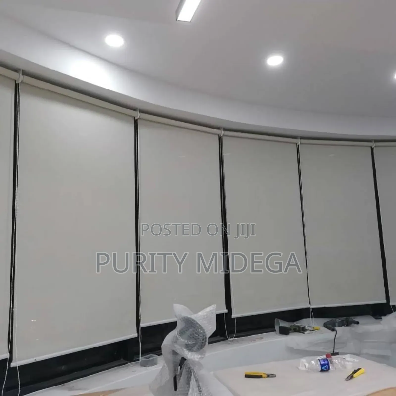 Balcony Blackout Blinders Plain Grey