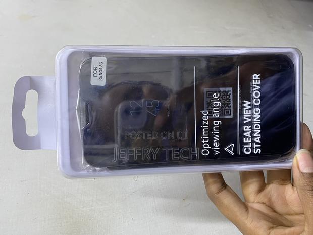 Divyanka Compatible With Oppo Reno 6 5g Mobile Flip Clear View Cover - main view