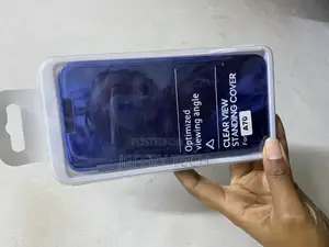 Hkess Clear View Case Compatible for Samsung Galaxy A70 Standing Flip