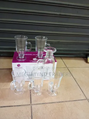 6pc Irish Glass Coffee Mug/Glass Tea Cup 250ml