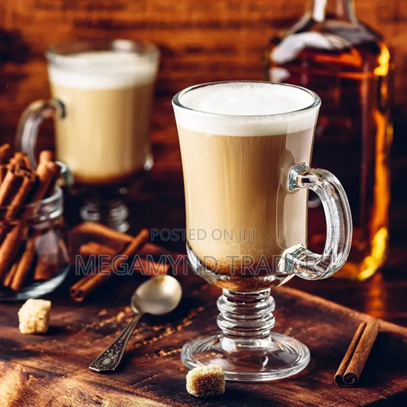 6pc Irish Glass Coffee Mug/Glass Tea Cup 250ml