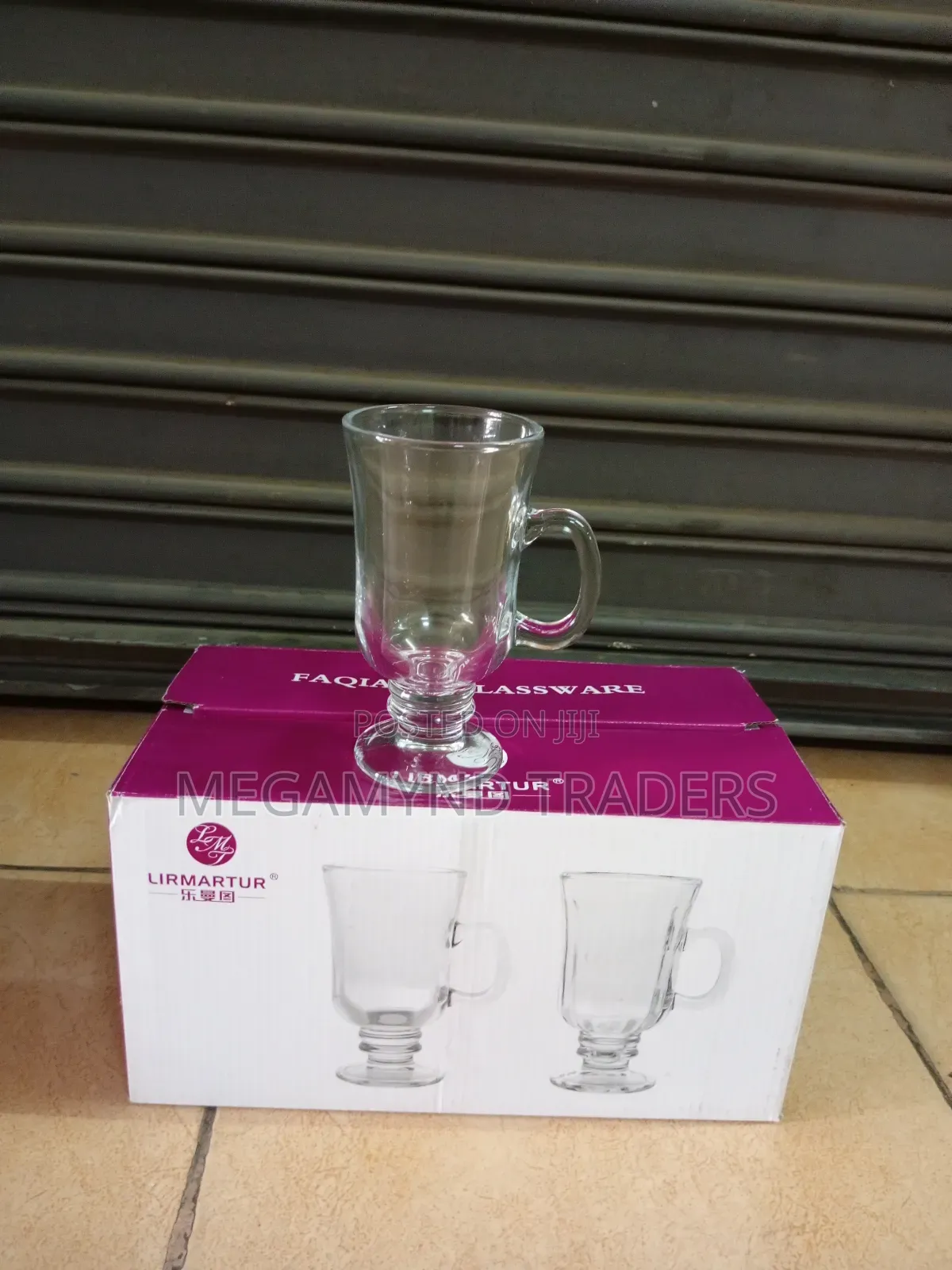 6pc Irish Glass Coffee Mug/Glass Tea Cup 250ml