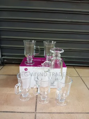 6pc Irish Glass Coffee Mug/Glass Tea Cup 250ml