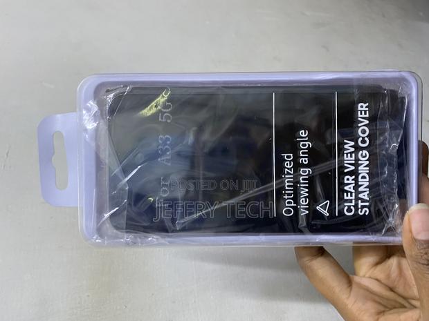Cossect Samsung Galaxy A33 5g,Clear View With Mirror Plating