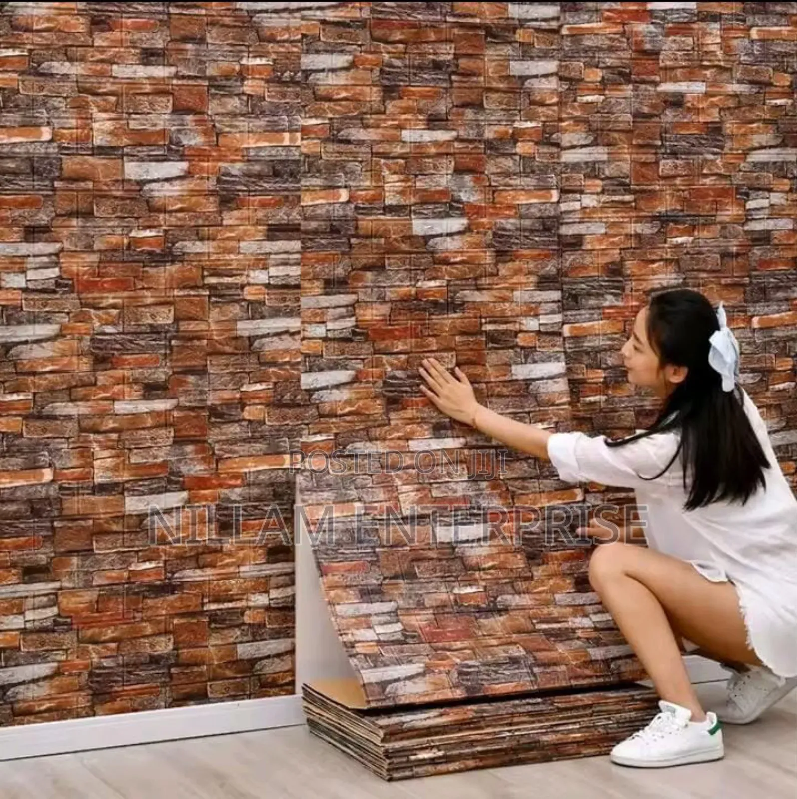 Decorative 3d Tiles Shape Wallpaper