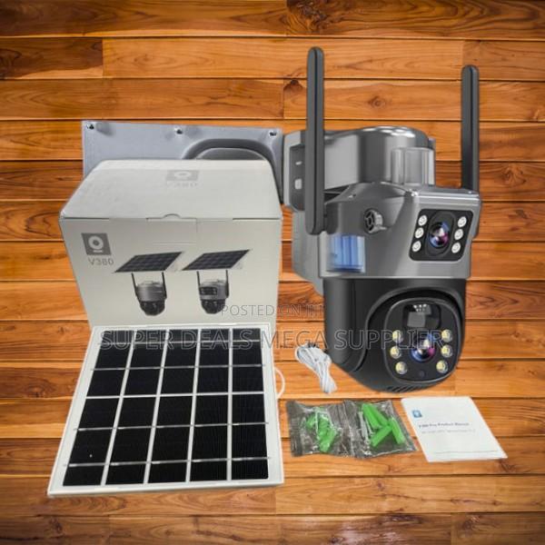 Smart 4g PTZ Rotating Camera Solar Powered Dual Lens Night Vision
