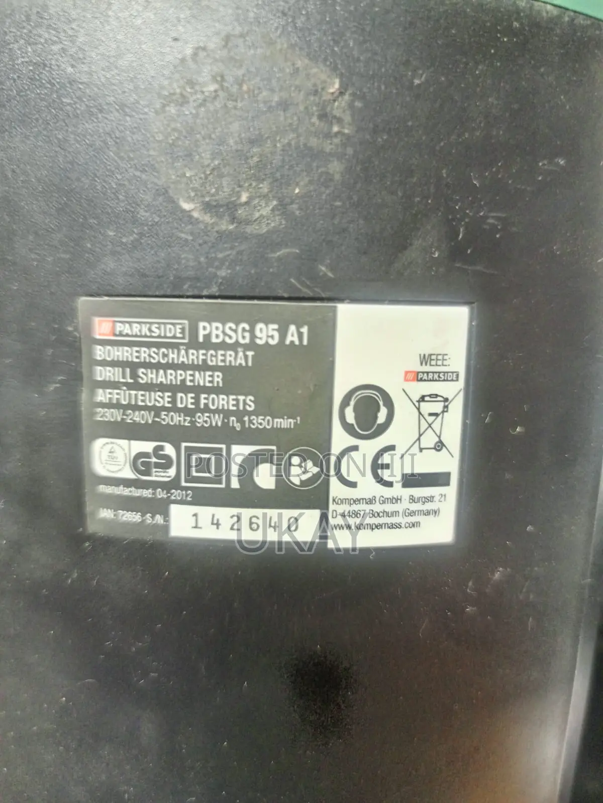 Parkside Drill Sharpener PBSG 95 A1.