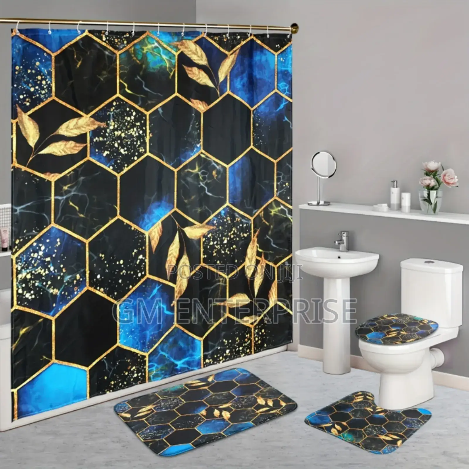 4 PCS Bathroom Set/ Bathroom Mat