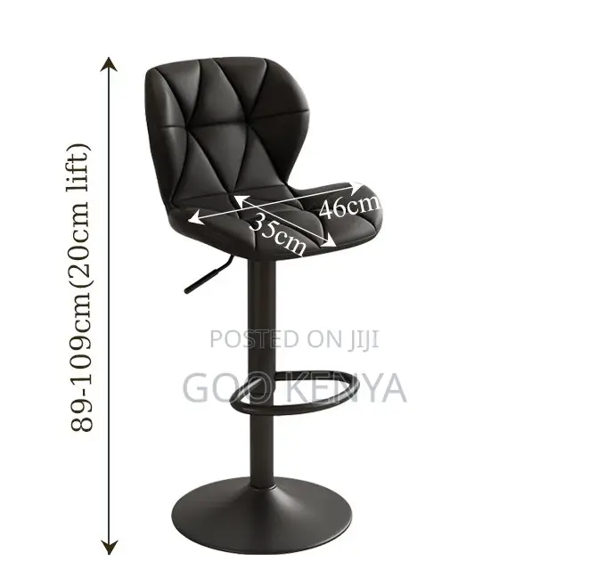Home Bar Stool; Adjustable Bar/Kitchen Stool With Backrest