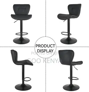 Home Bar Stool; Adjustable Bar/Kitchen Stool With Backrest