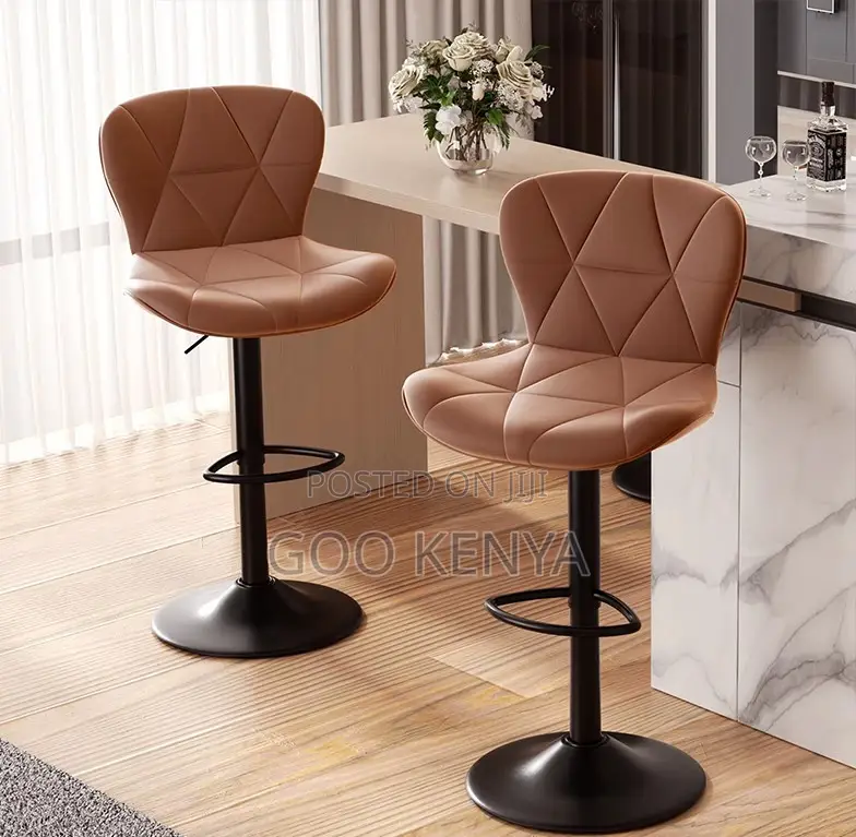 Home Bar Stool; Adjustable Bar/Kitchen Stool With Backrest