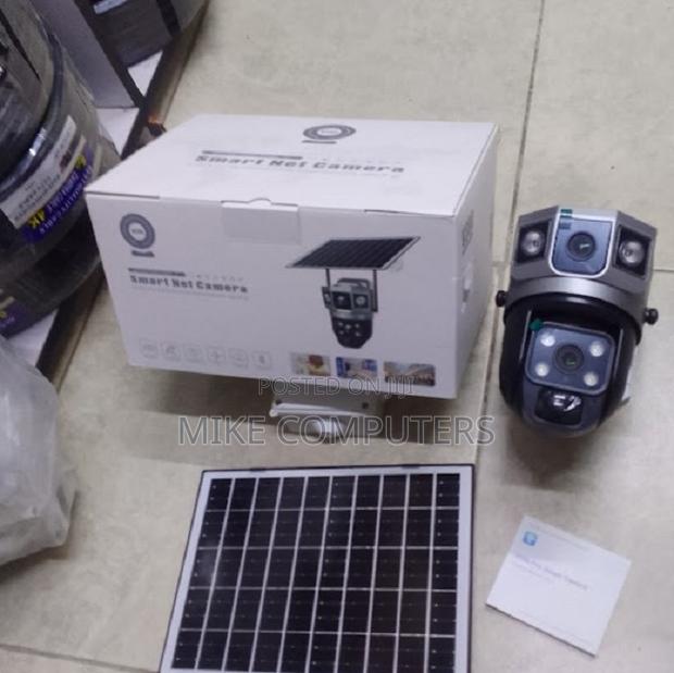 V380 Pro Dual Wifi Solar Camera – 4mp+4mp PTZ With Motion Tracking