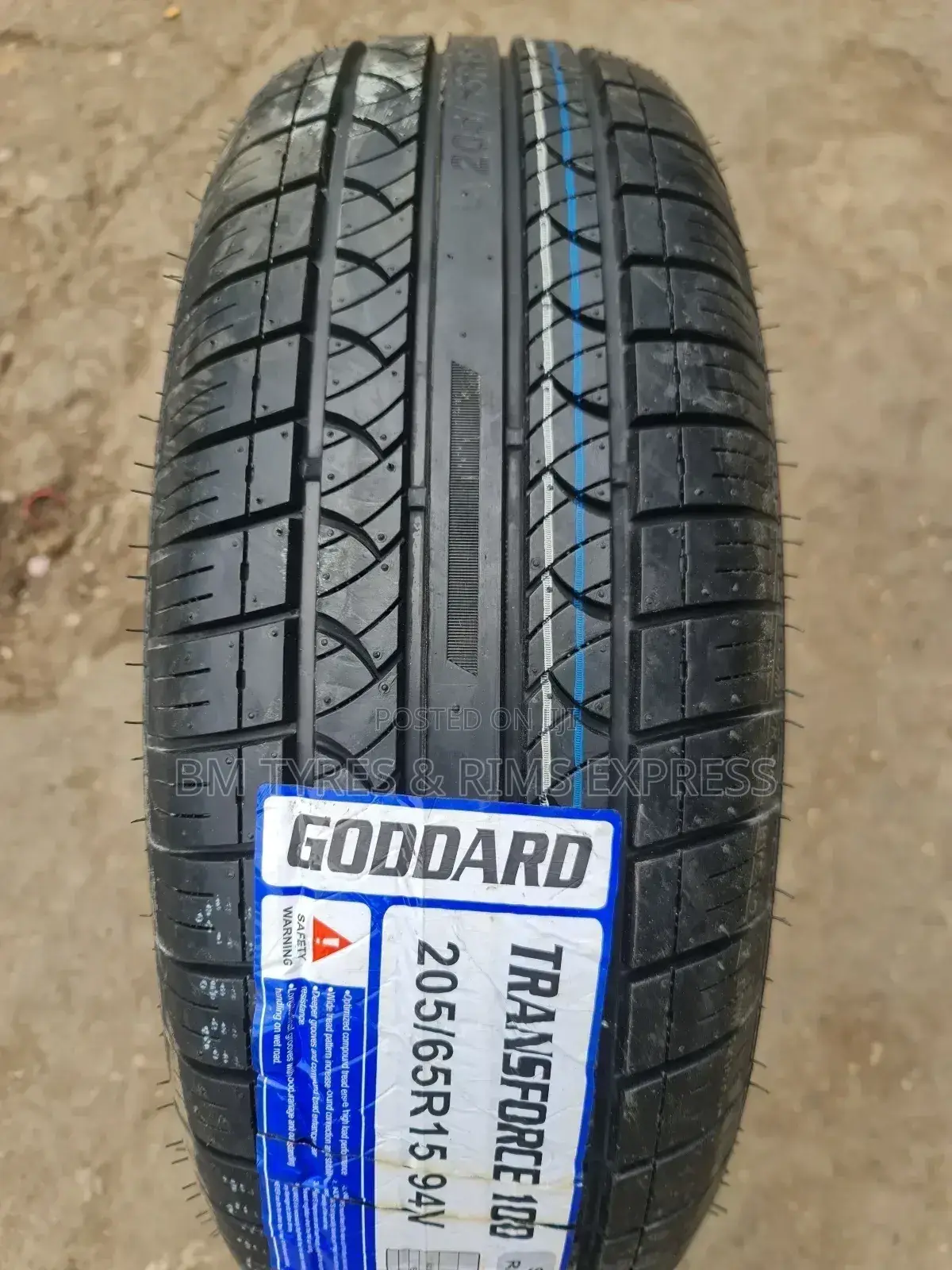 205 /65 R15 Goddard Tyres (Transforce).