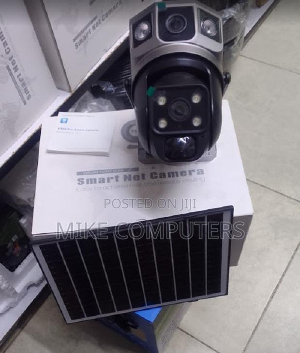 Wifi Solar Powered CCTV Camera With Double Lens- Use V380 - main view