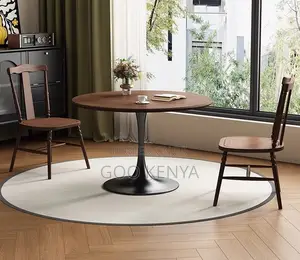 Home Table; Modern Wooden Top Round Patio Coffee Table