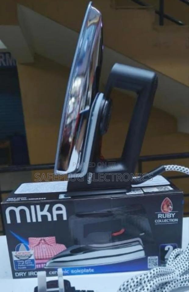 Mika Mdir562 Ceramic Soleplate Dry Iron Box, Black Grey