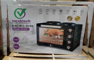 45 Litres Saratech Electric Oven With Double Hot Plate Cooker- 1700w