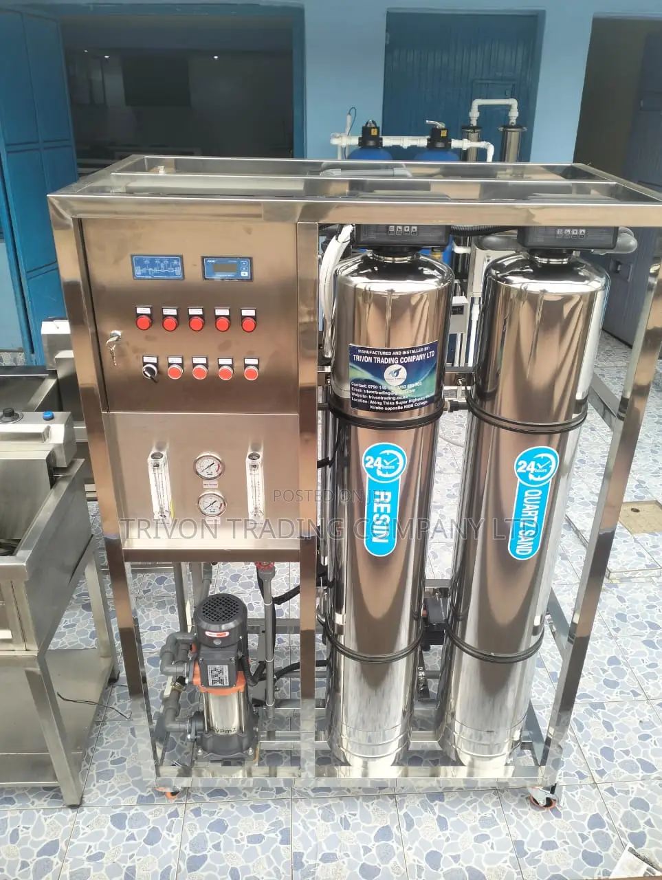 1000 LPH Stainless Steel Reverse Osmosis System