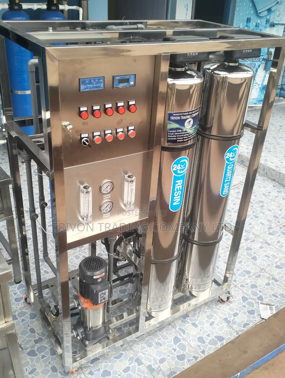 1000 LPH Stainless Steel Reverse Osmosis System