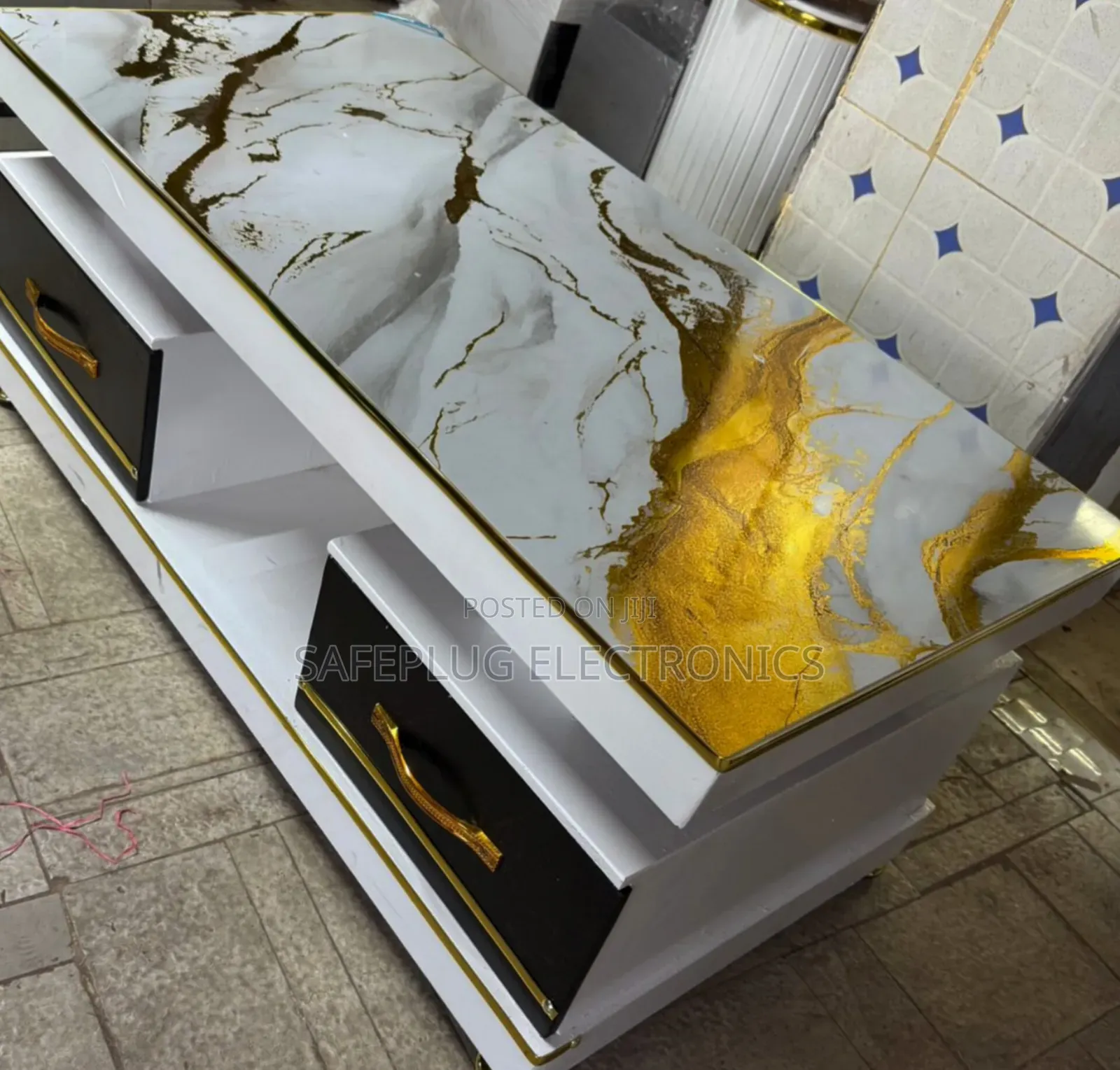 Modern Executive Marble Style Living Room Coffee Table
