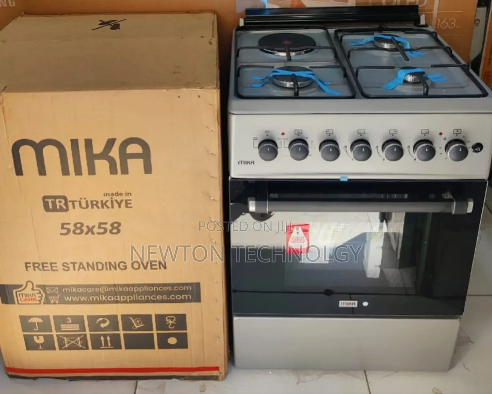 Mika Standing Cooker 3 Gas + 1 Electric, 58cm X58cm* *Mst58u31e3sle