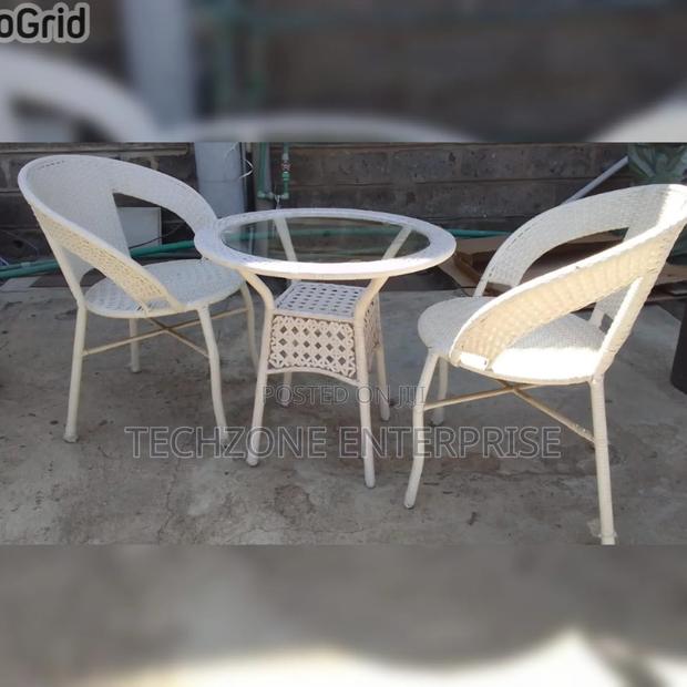 Outdoor Asthetic Cute White Chairs - main view