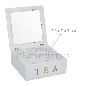 Wood Tea Bag Organizer Box With Ketepa Tea Bags 9 Slot