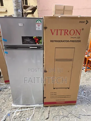 Vitron Vdr208ds 208 Liters Double Door Fridge - Silver Hairline