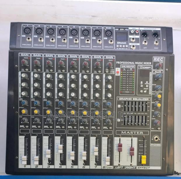 8 Channel Powered Mixer With Bluetooth