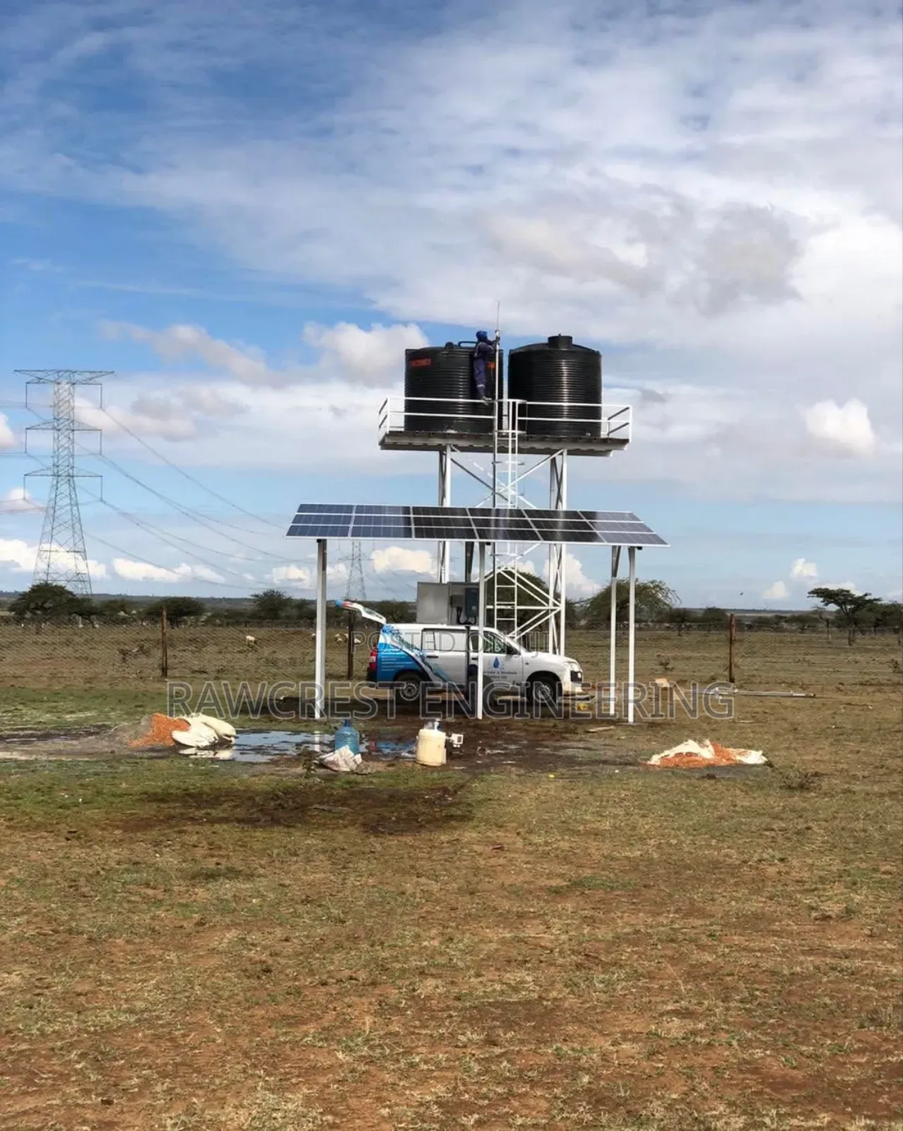 Borehole Solarisation And Water Tank Platform